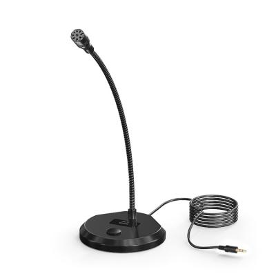 China Hot Sale Plug and Play Y100A Mini Desktop Microphone for Online Conference Teach Gaming Live Communications Computer 3.5MM Wired Microphone for sale