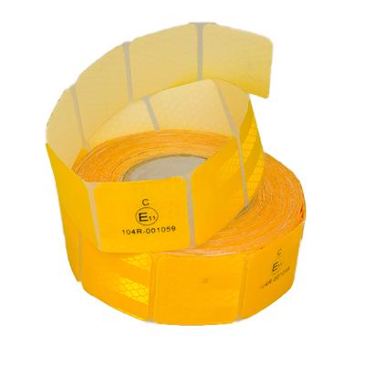 China Yellow Truck Color Safety Micro-Prism PET Segmented Reflective Tape for sale