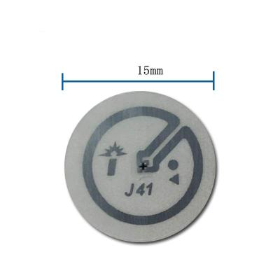 China Passive MINI TAG UHF RFID ISO18000-6C wet inlay tag J41 impinj M4 chip coated sticker small size 15mm RFID label paper for sale