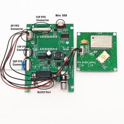 China Supply power and connecting port for motherboard built-in RS232 mini USB and TTL232, FPC interface rfid reader module module UHF RFID module test board for sale