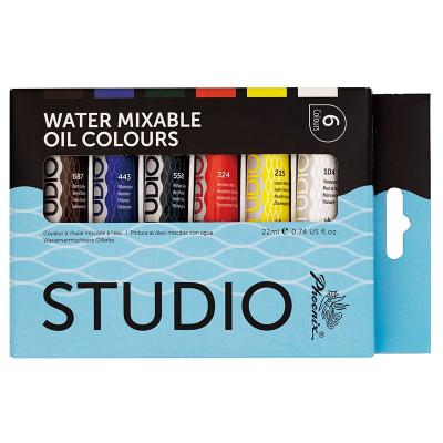 China Phoenix Oil Paint Non-Toxic Water Mixable 6 Color 22ml Paint Set for sale