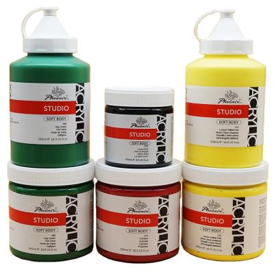 China Manufacture Acrylic Paint Set Soft Body Acrylic Colors 250ml Soft Body Acrylic Colors For Studio 250ml for sale