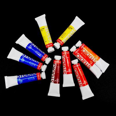 China Factory Phoenix 12 Colors Non-Toxic Acrylic Kids Acrylic Paint 12ml Educational Set For Canvas 12mL CE Certification for sale