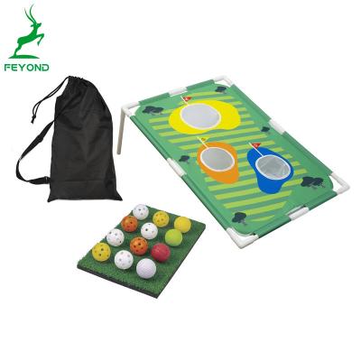 China Factory Dropshiping Golf Practice Hitting Net Set Golf Cornhole Practice Hitting Net Set Outdoor Yard Sport Golf Chipping Game for sale