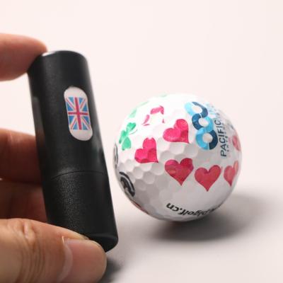 China High quality golf ball marking custom design and logo NO--fading white black box golf ball stamp and for sale