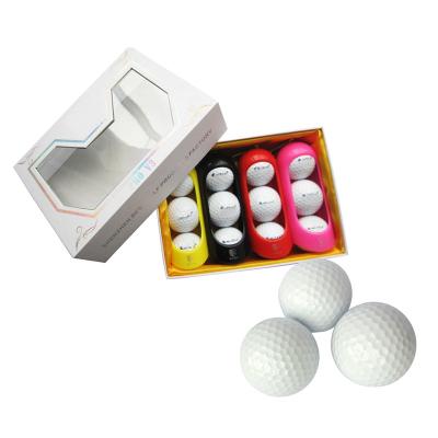 China Custom logo urethane/surlyn+ rubber lower prices 2 layers Surlyn golf ball 2 piece practice golf balls for golf driving range for sale