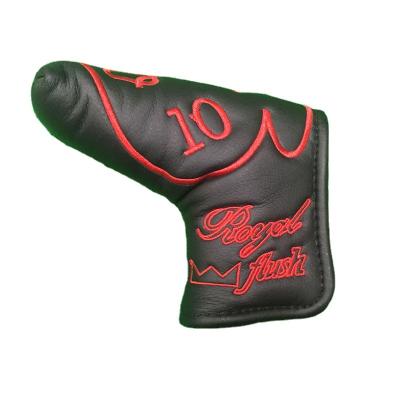 China Custom Soft And Durable Embroidery Logo Golf Accessories Golf Putter Head Cover for sale