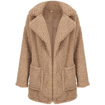 China QUICK DRY NEW 2021 Casual Leopard Print Fur Jacket Winter Women's Warm Cashmere Coat Fur Coat for sale