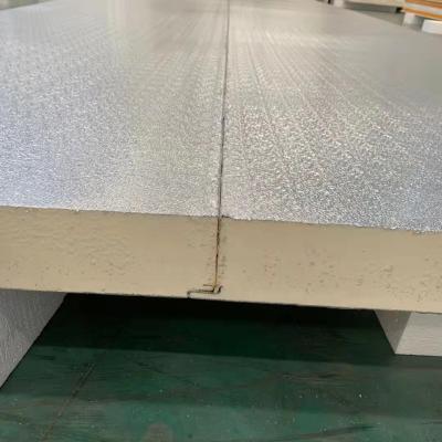 China 1000mm Aluminum Foil Exterior Wall Fire Resistant Single Sided 50-100mm Sandwich Panel For Steel Structure for sale