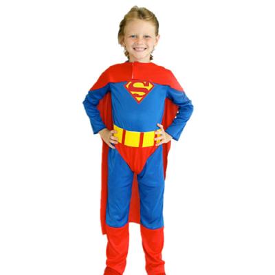 China COSTUMES superhero Supergirl sequin kids party cosplay costume superhero costume jumpsuit kit for kids for sale