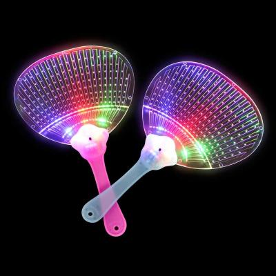 China Hand Fan Decoration Led Folding Fan Flash Custom Design Mini Colorful Fan For Party for sale