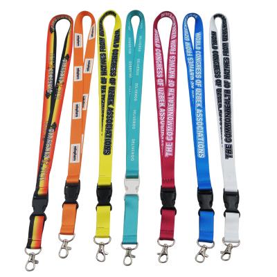 China Promotional Competitive Silk-print Backing Jacquard Weave Lanyard for sale