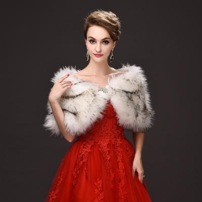 China Fur Dress Shawl Autumn And Winter New Wool Bridal Shawl Thickened Warm Shawl for sale