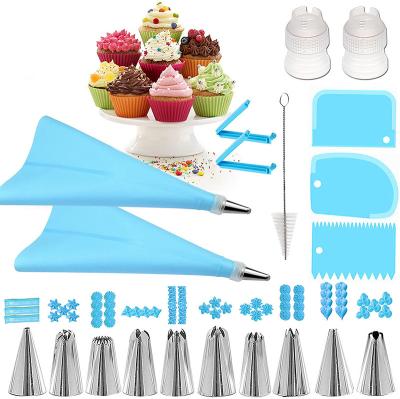 China Amazon Sustainable Hot Sale 20pcs/set Stainless Steel Cake Decorating Nozzles For Cake Baking Set Tools for sale