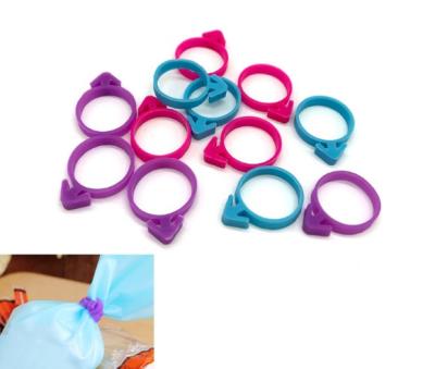 China Viable Wholesale Silicone Icing Bag Ties Pastry Bag Ties for sale