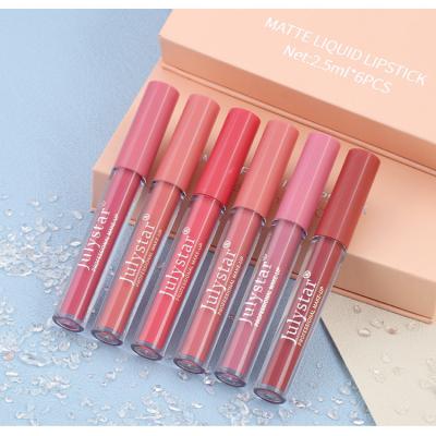 China Mini Lipstick Cartoon Lip Gloss Waterproof Long Lasting Set Of 6 No Logo for sale