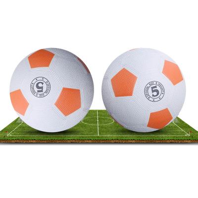 China Soft Training World Cup PVC Leather Logo Football Rubber Soccer for sale