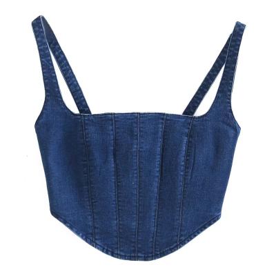 China New PB&ZA Breathable Spring Denim Corset Suspender Casual Hot Main 5520/072 for sale