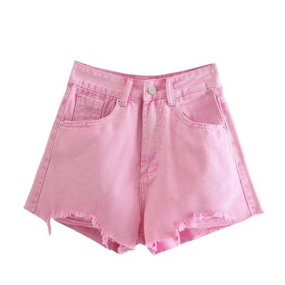 China PB&ZA New Viable Summer High Waist Fringed Denim Shorts Worn Female 5520/912 for sale