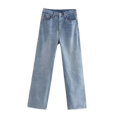 China PB&ZA Sustainable New Spring Women's Fashion European Style Casual Straight Jeans 5252/061 And American for sale