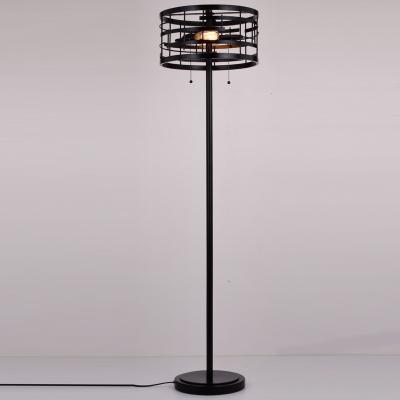 China Good Quality Single Cylinder Portable Lampshade Decoration Retro Simple Standing Floor Lamps for sale