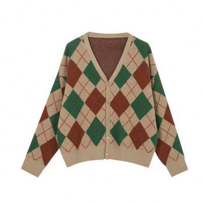 China Anti-Wrinkle Cardigan Sweater Women Ladies Winter Knitted for sale