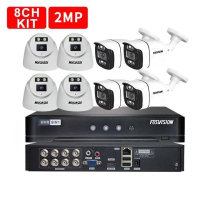 China Fosvision 8channel 2MP Night Vision Dvr Home Security Video Surveillance Camera 1080p Ahd Video Kit 8ch for sale