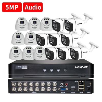 China Fosvision 16channel 5MP NIGHT VISION Camera Fosvision 16channel 5MP Home Security Dvr Home Security System Surveillance Ahd Video Kit 16ch for sale