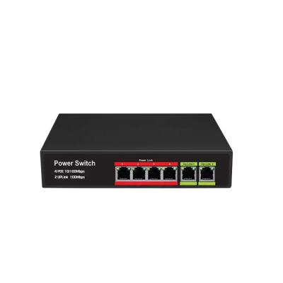 China For CCTV Extended Fosvision 4 Port Poe Switch 48v Poe Switch For CCTV Camera IP 4-Port 10/100Mbps IEEE 802.3af/802.3at PoE Switch for sale