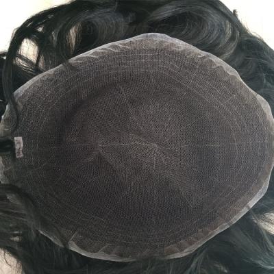 China 100% Real Indian Swiss Full Lace Human Hair Remy Human Hair Lace Front Pieces Hairpiece For Hair Loss Solution for sale