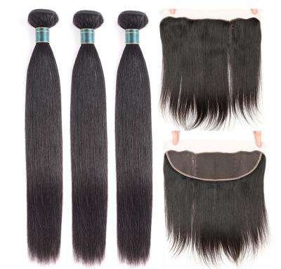 China Straight Preplucked Lace Frontal Hair Bundles With Lace Closure Frontal Hair for sale