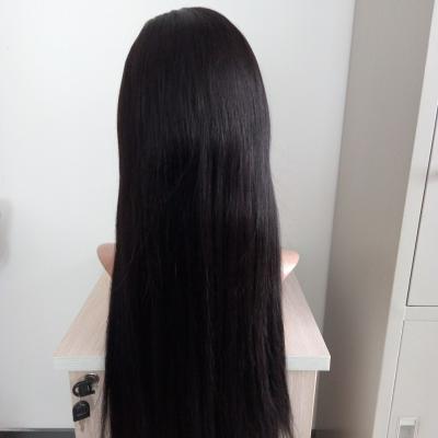 China 9A Virgin Straight Cuticle Aligned Hair Wigs Color Top Grade Silky Straight Natural Black Hair Wigs for sale