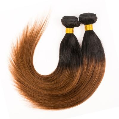 China Silky straight virgin remy brazilian hair weave 1B 33 wave two tone color hair weave 27 ombre for sale