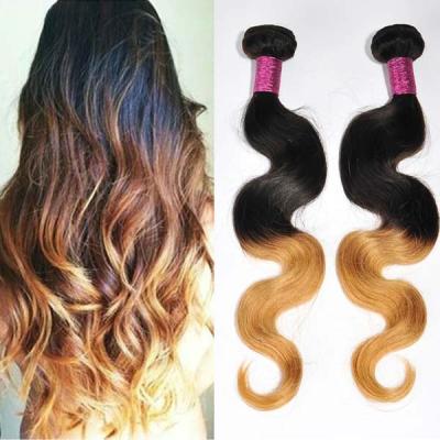 China Loose Wave Grade 5A Monglian Two Tone Cheap Real Ombre Body Wave Hair Extensions for sale