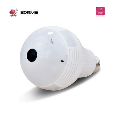 China Four prevention function 360 dagree VR panoramic view wifi bulb camera hidden camera with sensitive design for sale