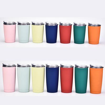 China Sustainable wholesale bulk 12oz Double Wall Stainless Steel Vacuum Insulated Coffee Car Cup Tumblers Travel Mugs for sale