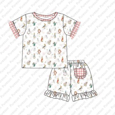 China Wholesale Kids Boutique Casual Clothing Easter Day Cotton Baby Clothes 2pcs Pajamas Outfits for sale