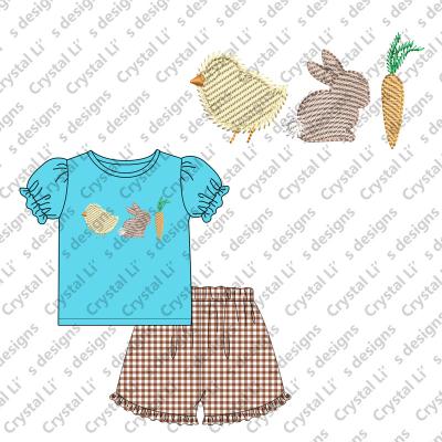 China Causal Wholesale Baby Clothes Kids Easter Clothes Set Kids Summer Clothes for sale