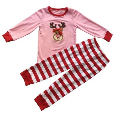 China Newest Design Kids Clothing Deer Embroidery Drop Baby Boy Clothes Christmas Boutique Casual Outfits for sale