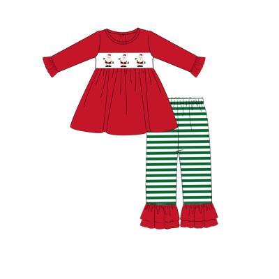 China Puresun High Quality Casual Knit Cotton Christmas Girls Boutique Dress Sets for sale