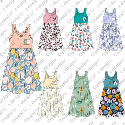 China 2021 Fashion Women's Sleeveless Mini Summer Dress Anti-Static Casual Floral Printing for sale