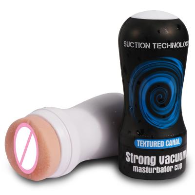 China Hot Selling Soft Silicone Vagina Sex Toy Vibrator Pussy Toys For Male Oral Sex Toy For Men Double Design Men Masturbator Cup for sale