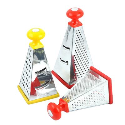 China Kitchen Cone Shape Four Side Fruit and Vegetable Grater Stainless Steel Box Grater Cooking Tools Kitchen Instruments for sale