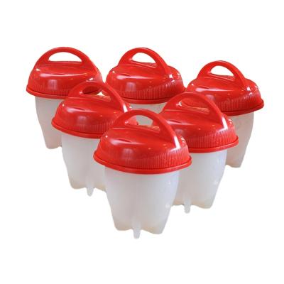 China New Mini Viable Modern Design 6 Cup Non-stick Egg Boiler Silicone Egg Cooker Set for sale