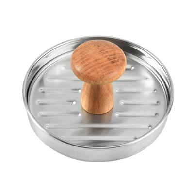 China Kitchen Viable Instrument Non-Stick Aluminum Burger Meat Pressing Beef Meat Patty Maker Hamburger Press for sale