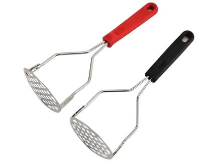 China 100% Manual Premium Anti-rust Convenience Tool Kitchen Fruit Vegetable Meat Potato Stocked Anti-Skid Potato Masher for sale