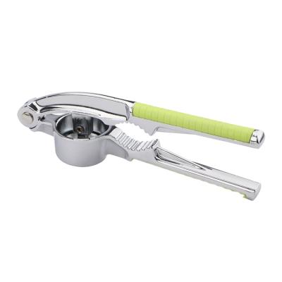 China Kitchen Viable Safety Accessories Portable Fruit Vegetable Crusher Tools Manual Stainless Steel Garlic Press for sale