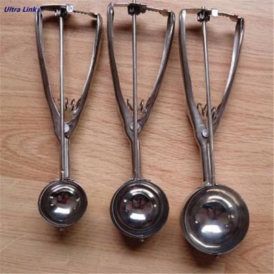 China Viable Wholesale Kitchen Tools Fruit Spoon Stainless Steel Ice Cream Digging Scoop for sale