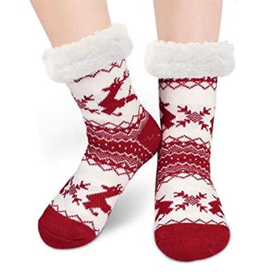 China Christmas Furry Socks Wholesale Autumn Winter Mid-Tube Floor Socks Adult Fleece Sleep Socks Carp Christmas Furry Socks for sale