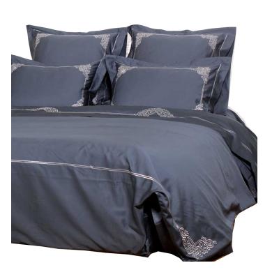 China Nondisposable Polyester Comforter Set with Embroidered in Navy for sale